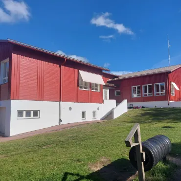 Fasadmålning (efter), Eckerö skola (2024)